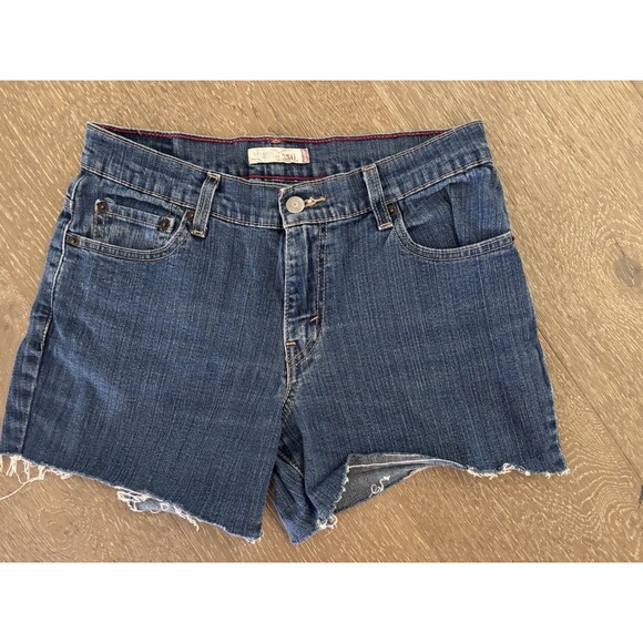 Women’s Levi’s Cut Off Shorts Denim Jean Medium Wash Size 6 - Picture 6 of 8